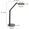 Image de Steinhauer Lampe de table LED Ringlux, noir, métal, réglable