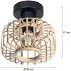Image de Steinhauer Plafonnier Bloeba, Ø 20 cm, bois, naturel, E27