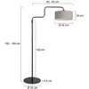 Image de Steinhauer Lampadaire Bloeba, noir/couleur boue, hauteur 165 cm, chintz