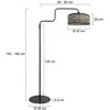 Image de Steinhauer Lampadaire Bloeba, noir/bois foncé, hauteur 165 cm, bois