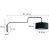 Image de Steinhauer Applique murale Bloeba, noir/vert, portée 140 cm, velours