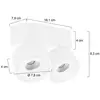 Image de Steinhauer Spot pour plafond LED Fez, blanc, à 2 lampes, métal, orientable