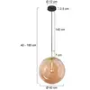 Image de Steinhauer Suspension Bollique, laiton, Ø 40 cm, verre, à 1 lampe, boule