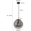 Image de Steinhauer Suspension Bollique, noir, Ø 40 cm, verre, à 1 lampe, boule