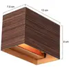 Image de Steinhauer Applique murale LED Muro 3365, aspect bois, angulaire, G9, 2 700 K