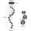 Image de Steinhauer Suspension LED Bollique, à 12 lampes. ronde, noir, verre