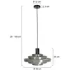 Image de Steinhauer Suspension Halo Cirque, gris, métal, Ø 50 cm, E27