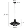 Image de Steinhauer Suspension Halo Cirque, noir, métal, Ø 50 cm, E27