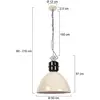 Image de Steinhauer Suspension Frisk, couleur crème, métal, E27