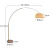Image de Steinhauer Lampadaire courbé Sparkled Light bronze/marron 240 cm Jonc de mer