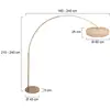 Image de Steinhauer Lampadaire arqué Sparkled Light, couleur bronze, bambou, E27