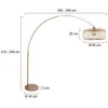 Image de Steinhauer Lampadaire courbé Sparkled Light bronze/marron, 240 cm, bois