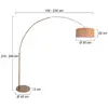 Image de Steinhauer Lampadaire courbé Sparkled Light bronze/marron 240 cm, liège
