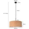 Image de Steinhauer Suspension Sparkled Light, marron, Ø 50 cm, liège