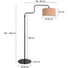 Image de Steinhauer Lampadaire Bloeba, noir/marron, hauteur 165 cm, liège