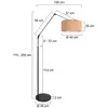 Image de Steinhauer Lampadaire Prestige Chic noir/marron, hauteur 250 cm, liège