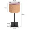 Image de Steinhauer Lampe de table Stang, noir/marron, hauteur 40 cm, liège