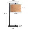 Image de Steinhauer Lampe de table Stang, noir/marron, hauteur 51 cm, liège