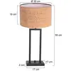 Image de Steinhauer Lampe de table Stang 4357ZW, liège, noir/marron, hauteur 55 cm