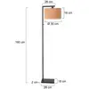 Image de Steinhauer Lampadaire Stang, noir/marron, hauteur 160 cm, liège