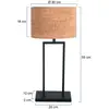 Image de Steinhauer Lampe à poser Stang 4364ZW, noir/liège brun, hauteur 55 cm