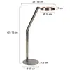 Image de Steinhauer lampe à poser LED Ringlux, couleur acier, métal, 2 700 K, variateur d'intensité
