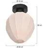 Image de Mexlite Plafonnier Bloeba, blanc/noir, Ø 25 cm, lin/métal
