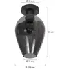 Image de Mexlite Plafonnier Bloeba, noir/gris fumé, Ø 22 cm, goutte en verre