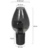 Image de Mexlite Lampe de table Bloeba, noir/gris fumé, Ø 22 cm, verre en forme de goutte