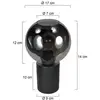 Image de Steinhauer Lampe de table Bloeba, noir/gris fumé, Ø 17 cm, boule en verre