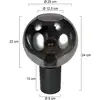 Image de Mexlite Lampe de table Bloeba, noir/gris fumé, Ø 25 cm, boule en verre
