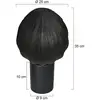 Image de Mexlite Lampe de table Bloeba, noire, Ø 25 cm, lin/métal