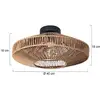 Image de Anne Light Plafonnier Bloeba, noir, câble marron, Ø 40 cm