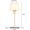 Image de Steinhauer Lampe à poser Ancilla, couleur crème, hauteur 33 cm, métal, verre, culot E14