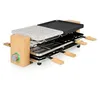 Image de Princess Pure 8 Appareil à raclette revêtement anti-adhésif, 8 poêlons noir, pierre, bambou