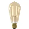 Image de CALEX Ampoule LED Filament Droit E27, Source lumineuse Vintage, Dorée, Edison Rétro ST64, Lumière blanche chaude dimmable 2100K, 3,5W 250 Lumens