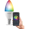 Image de CALEX Smart Ampoule LED Flamme B35 E14 RGB CCT WiFi, 470lm, 4,9W, Alexa/Google/Siri, 16M couleurs, blancs 2200-4000K, dimmable, musique, scénarios, sans pont, WiFi 2.4GHz