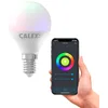 Image de CALEX Smart Ampoule LED Sphérique P45 E14 RGB CCT WiFi, 470lm, 4,9W, Alexa/Google/Siri, 16M couleurs, blancs 2200-4000K, dimmable, musique, scénarios, sans pont, WiFi 2.4GHz