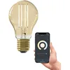 Image de CALEX Ampoule Filament Dorée LED A60 E27 CCT WiFi, 7W 806lm, Alexa/Google/Siri, Blancs 1800-3000K, dimmable, scénarios, sans pont, WiFi 2.4GHz