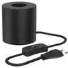 Image de CALEX Lampe de Table cylindrique, 85mm, E27, Noire, Sans Ampoule