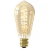 Image de CALEX Ampoule LED Filament Spirale E27, Source lumineuse Vintage Rustique, Dorée, Edison Rétro ST64, Lumière blanche chaude dimmable 2100K, 3,8W 250 Lumens