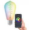 Image de CALEX Ampoule Filament Connectée ST64 E27 RGBW WiFi, 9,4W 806lm, Alexa/Google/Siri, 16M couleurs, Blanc Chaud 1800K, dimmable, musique, scénarios, sans pont, WiFi 2.4GHz
