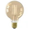 Image de CALEX Ampoule LED Filament Droit E27, Source lumineuse Vintage, Dorée, Globe Rétro G95, Lumière blanche chaude dimmable 2100K, 4,5W 470 Lumens
