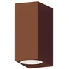 Image de CALEX Applique Bidirectionnelle GU10 pour Extérieur, Luminaire Design Rectangulaire, Coloris Rouille, IP54 Étanche, Éclairage Downlight LED IP54, ampoules non fournies