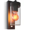 Image de CALEX Applique LED Perugia, E27, IP44 Luminaire extérieur Étanche aux Éclaboussures, Noir, Détecteur de Mouvement, Aluminium, Style Industriel et Moderne