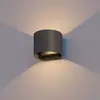 Image de Calex Applique d'extérieur LED ovale, up/down, hauteur 10 cm, noir