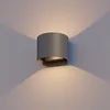 Image de CALEX Applique Murale LED Ovale, Luminaire Extérieur, Coloris Anthracite, bidirectionnel, 7W Lumière Blanche Chaude, Faisceau Lumineux Réglable