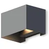 Image de CALEX Applique Murale LED Rectangulaire, Luminaire Extérieur, Coloris Anthracite, bidirectionnel, 7W Lumière Blanche Chaude, Faisceau Lumineux Réglable