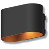 Image de CALEX Potenza Applique Murale LED Extérieure, Éclairage Haut et Bas pour Jardin, Lampe Étanche IP44, 4.5W, Noir et Or, Aluminium