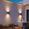 Image de Calex Applique d'extérieur LED Potenza up/down, IP44, noir/or